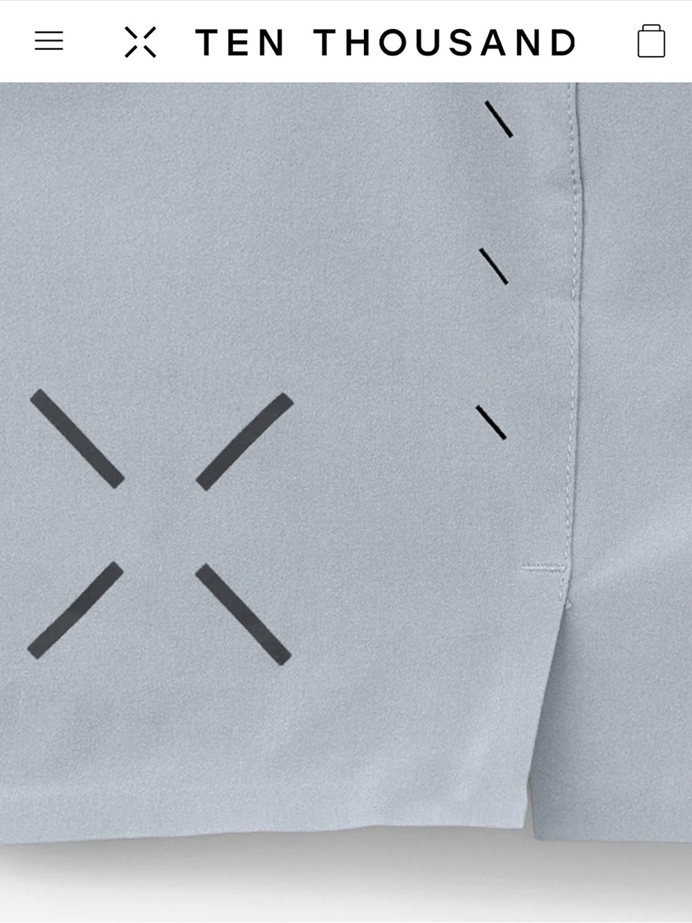 Ten Thousand Light Gray Shorts with Dark Gray Graphic